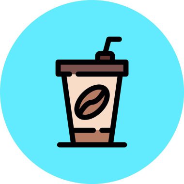 kahve fincanı simgesi, vektör illüstrasyonu