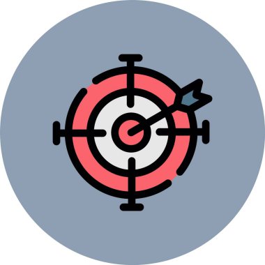 vektör hedef simgesi illüstrasyonu