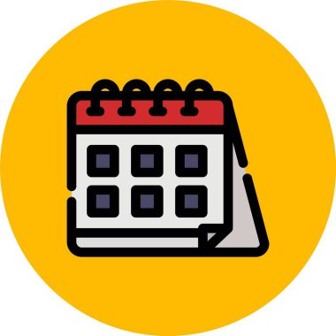 Takvim simgesi vektör illüstrasyonu