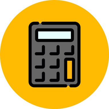 hesap makinesi düz vektör simgesi