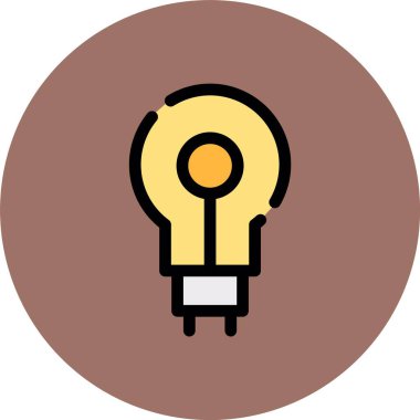 Kişisel ve ticari kullanım için vektör ampul simgesi.