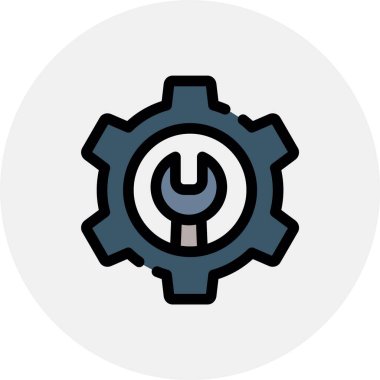 vektör düz renk simgesini ayarla