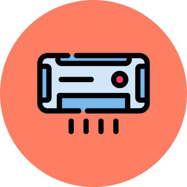 Kişisel bilgisayar simgesi renk ana hatları vektörü