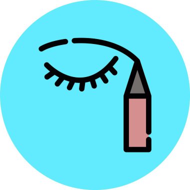 Rimel vektör simgesi. özet vektör simgesi, göz beyazı vuruşu.