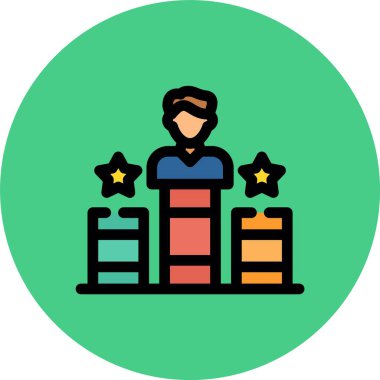 Odadaki bir adamın vektör çizimi