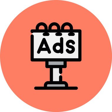 Vektör reklam simgesi illüstrasyonu
