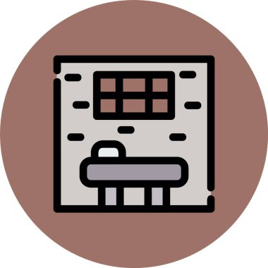 Kişisel ve ticari kullanım için vektör kabine simgesi.