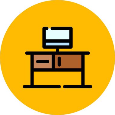 Masa simgesi, vektör illüstrasyonu