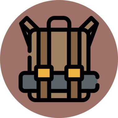 Sırt çantası simge vektör çizim