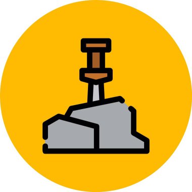 Yapı vinci simgesi, vektör tasarımı