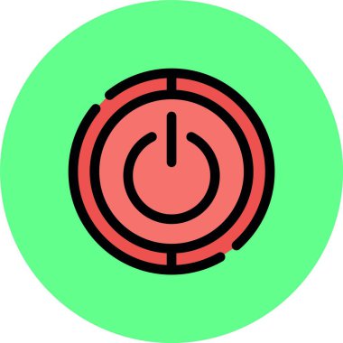 kuvvet düz simgesi, vektör illüstrasyonu