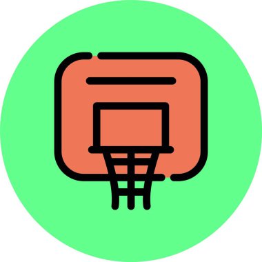 Basketbol ikonu vektör illüstrasyonu