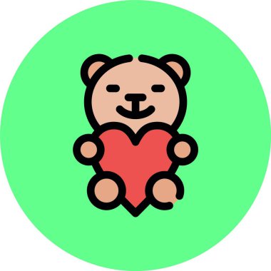 Ayı simgesi vektör illüstrasyonu