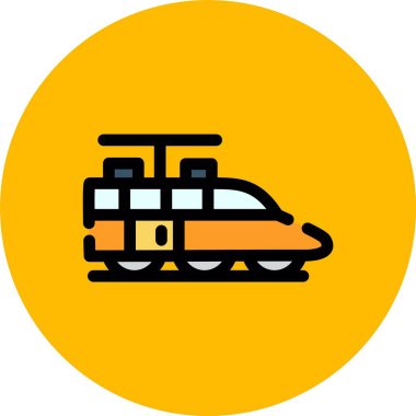 Vektör tren simgesi illüstrasyonu