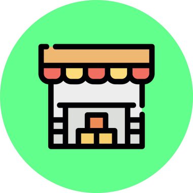 Alışveriş arabası dolduruldu - taslak simgesi - taslak biçimi