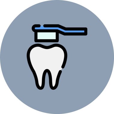 diş simgesi vektör illüstrasyonu