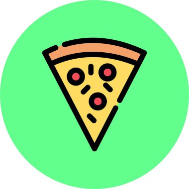 Pizza simgesinin vektör illüstrasyonu