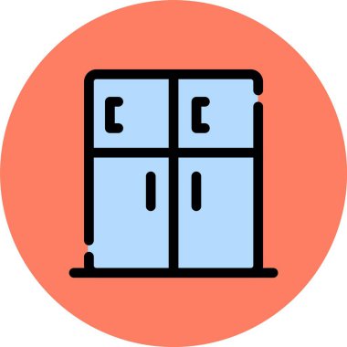 kapı simgesi vektör illüstrasyonu