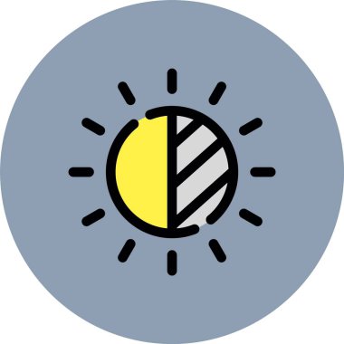 Güneş ikonu, vektör illüstrasyon tasarımı