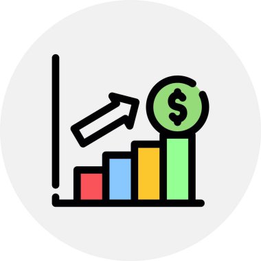 grafik vektörü düz renk simgesi