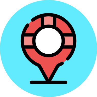 Benzersiz konum vektör simgesi