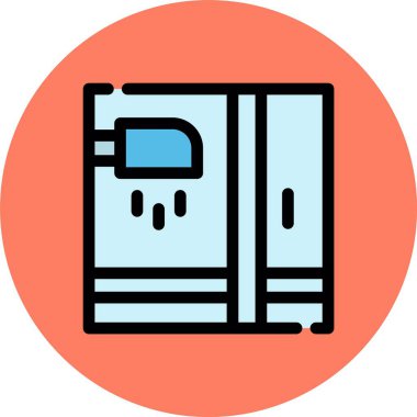 Web Kullanımı İçin Duş, Basit Vektör İllüstrasyonu