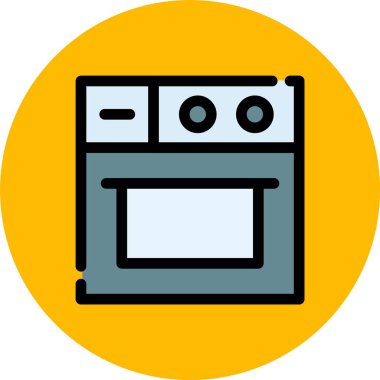 fırın ikonu vektör illüstrasyonu