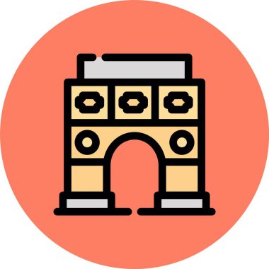 Yapı simgesinin vektör illüstrasyonu,