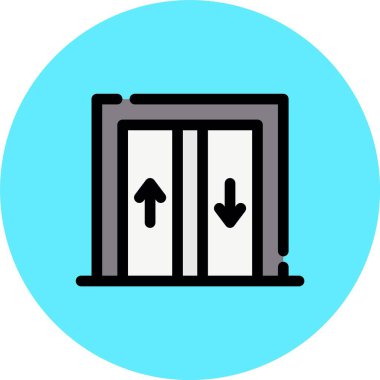 vektör kapısı düz biçim simgesi