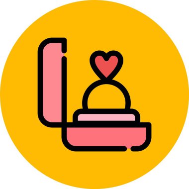 Kalp ikonu vektör illüstrasyonu