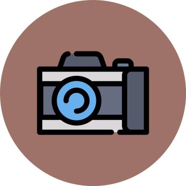 fotoğraf makinesi simgesi, özet vektör illüstrasyonu