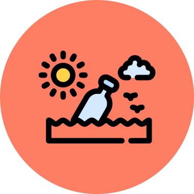 güzel güneş ve bulut simgesi vektörü