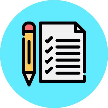 vektör kontrol listesi simgesi, basit proje yönetimi