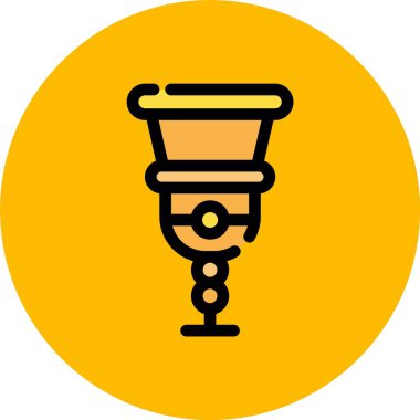 Web Kullanımı için Kupa, Basit Vektör İllüstrasyonu