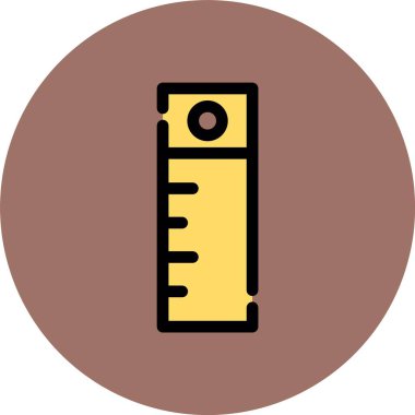 Eşsiz ve cetvel vektör çizgisi simgesi