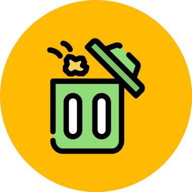 Web Kullanımı için Çöp Atma, Basit Vektör İllüstrasyonu