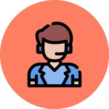 İllüstrasyon müşteri yöneticisi simgesi