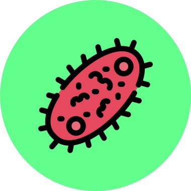 bakteri simgesi vektör illüstrasyonu