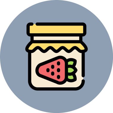 yiyecek düz vektör simgesi