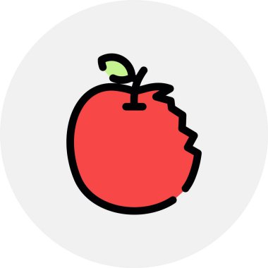 Apple Düz Vektör Simgesi