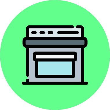 vektör fırın simgesi