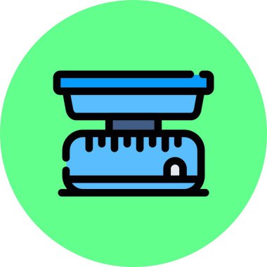 Dikiş makinesi simgesi rengi dış hat vektörü