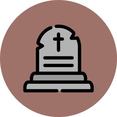 mezar simgesi, vektör çizimi