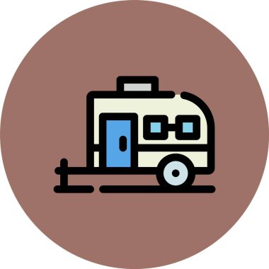 Kamp simgesinin vektör illüstrasyonu