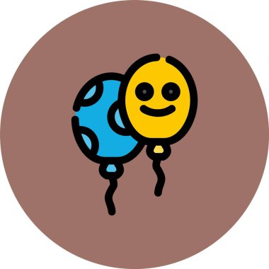 Şirin bir çizgi film simgesinin vektör çizimi