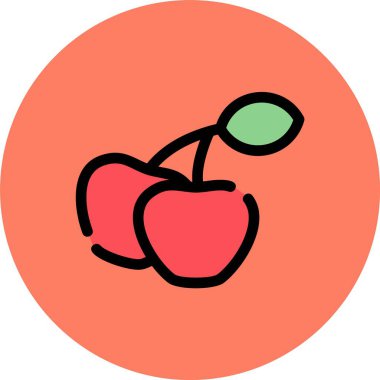 Yiyecek ve içeceğin vektör illüstrasyon simgesi