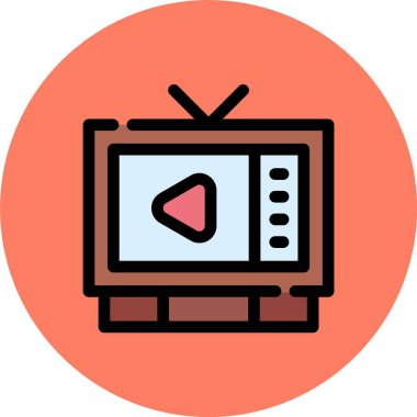 Vektör TV simgesi illüstrasyonu