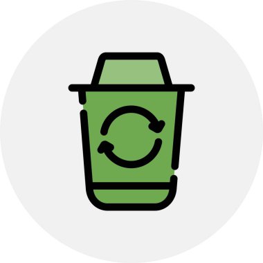 vektör çöp ico, vektör illüstrasyonu
