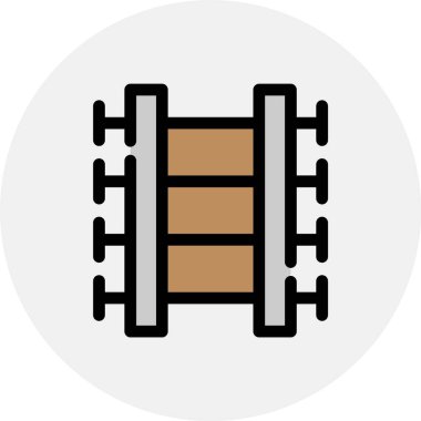 ahşap bir çit vektör çizim