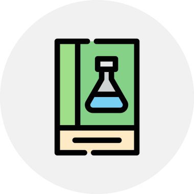 Test Tüpü Dolu Vektör Simgesi Tasarımı